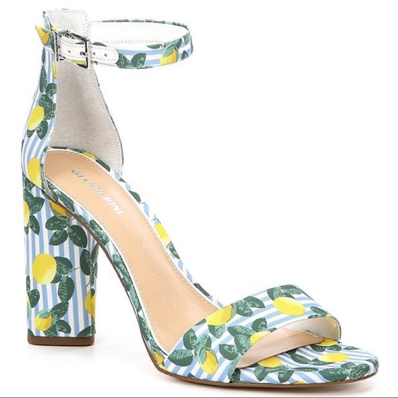 Gianni Bini Shoes - 🍋 NWT! Lemon Stripe Block-heel Dress Sandals